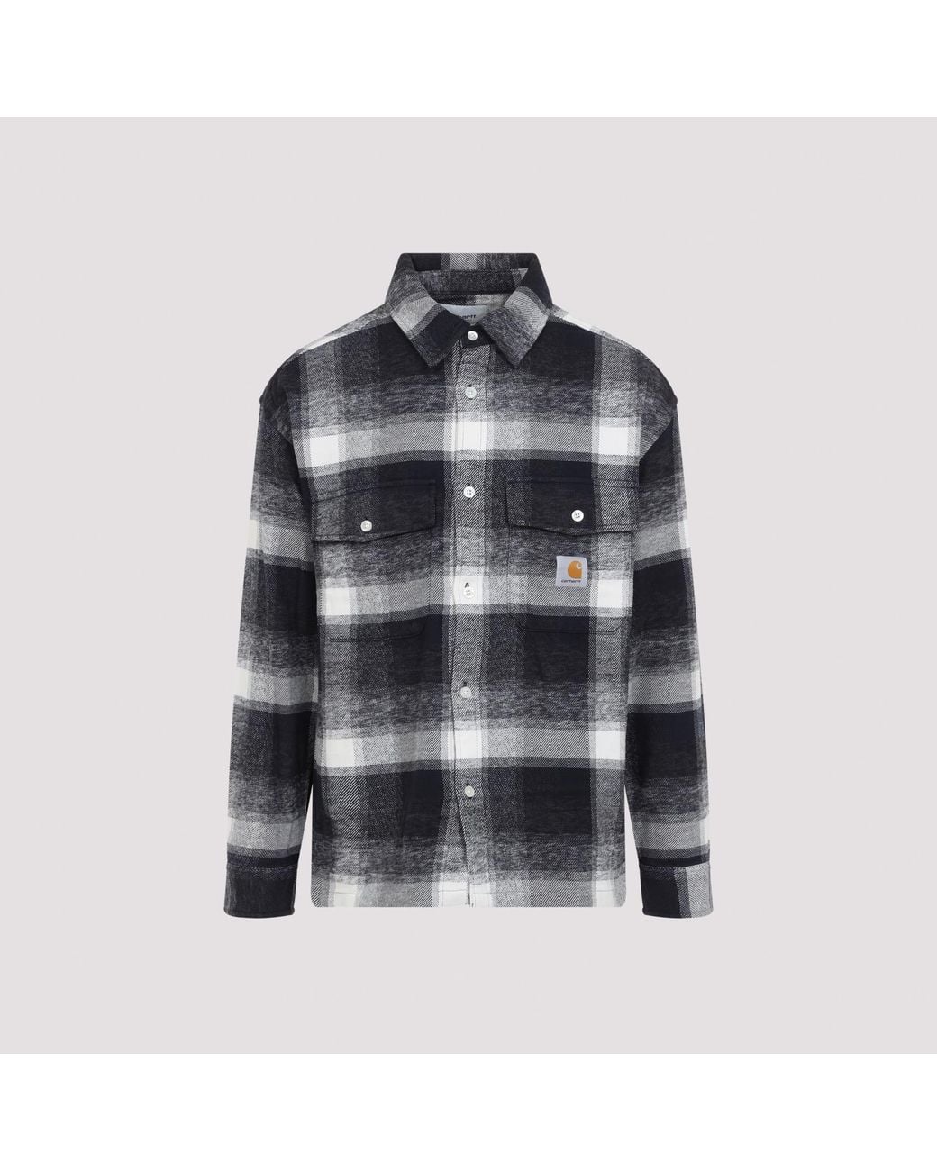 Carhartt Gray Check Dark Esterson Shirt for men