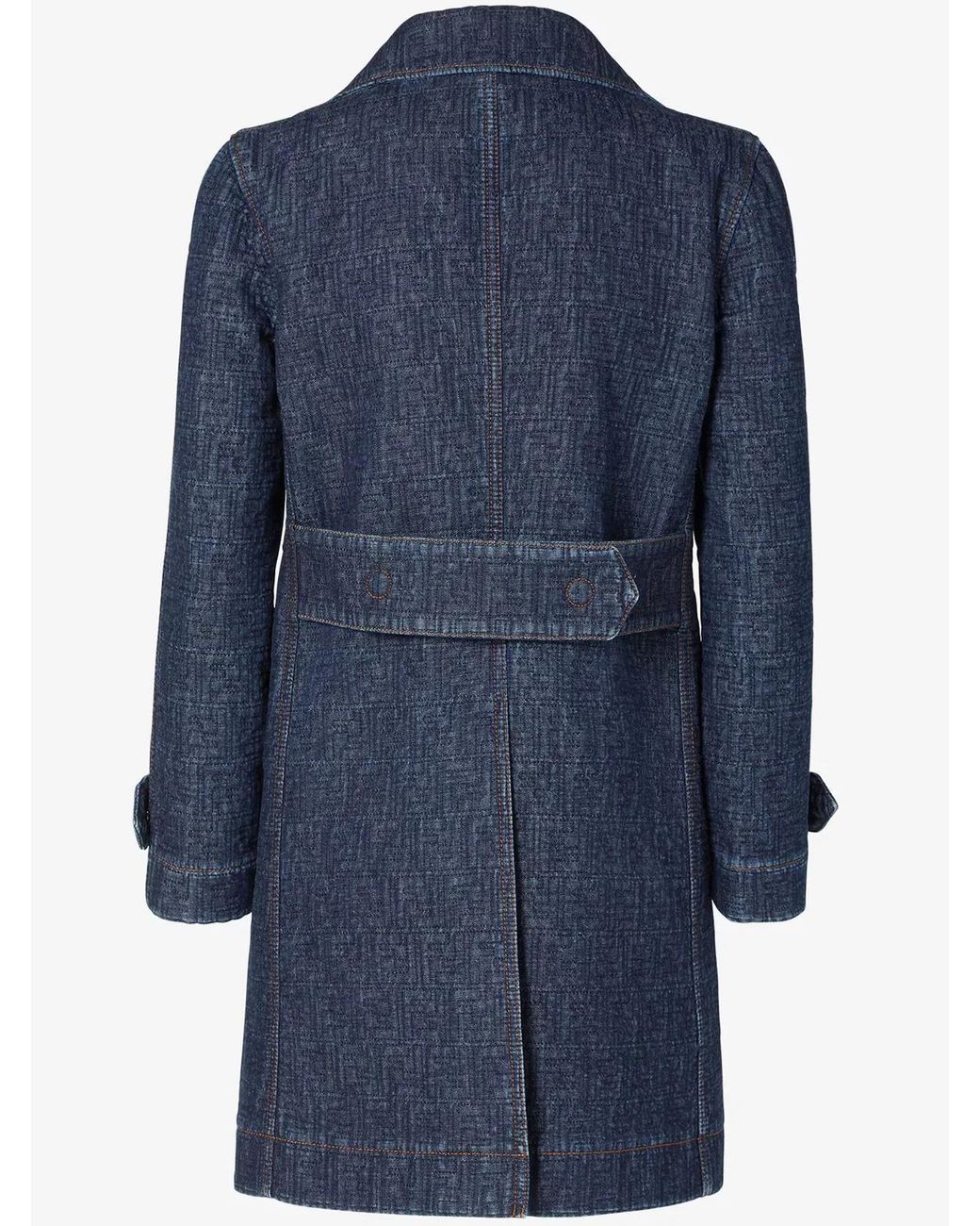 Fendi Blue Dark Ff Denim Jacket