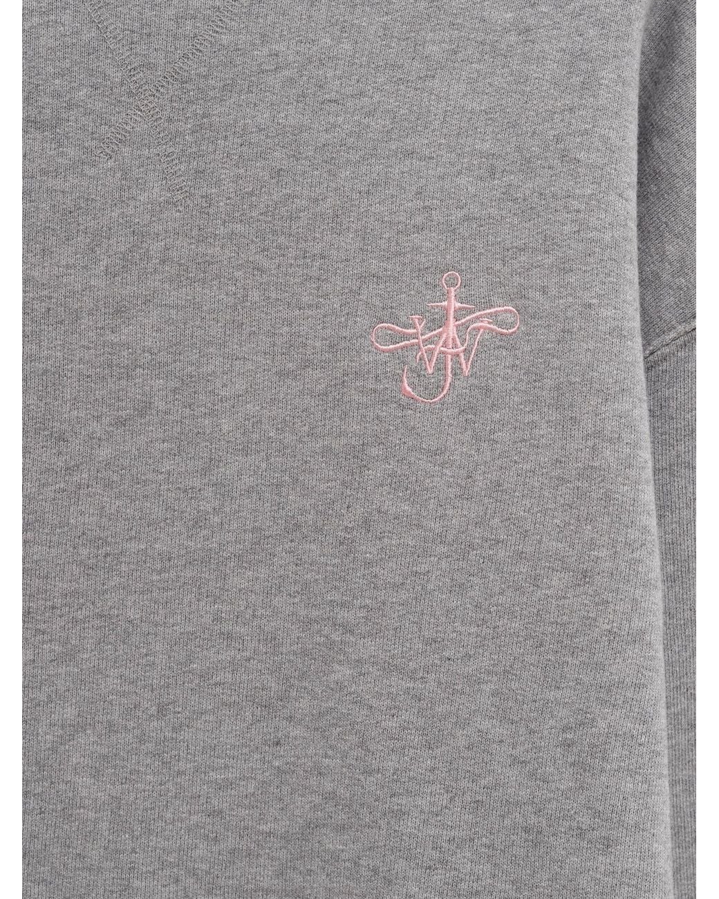 J.W. Anderson Gray Embroidered-Logo Sweater for men