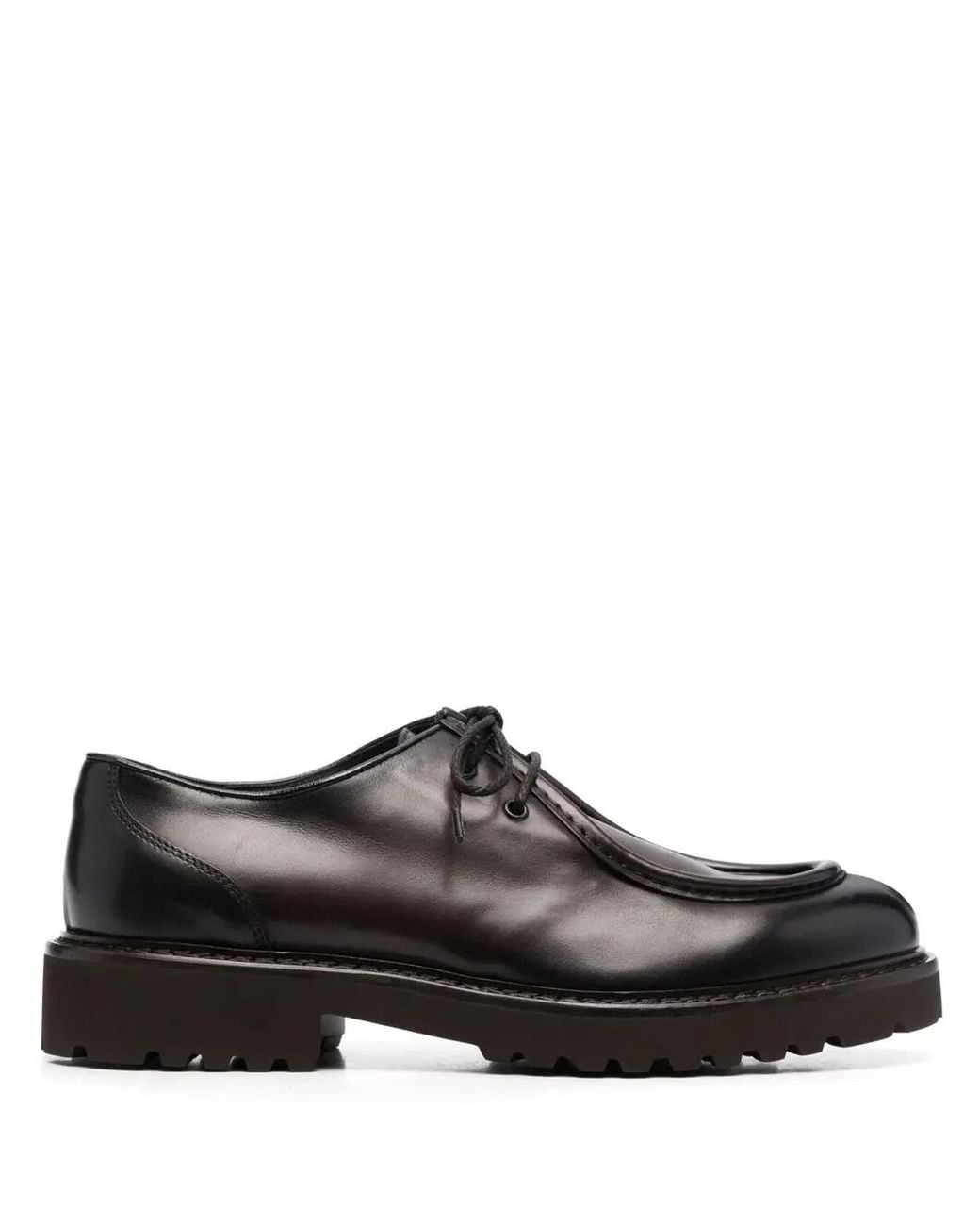 Doucal's Brown "Derby" Lace Up Parabout for men
