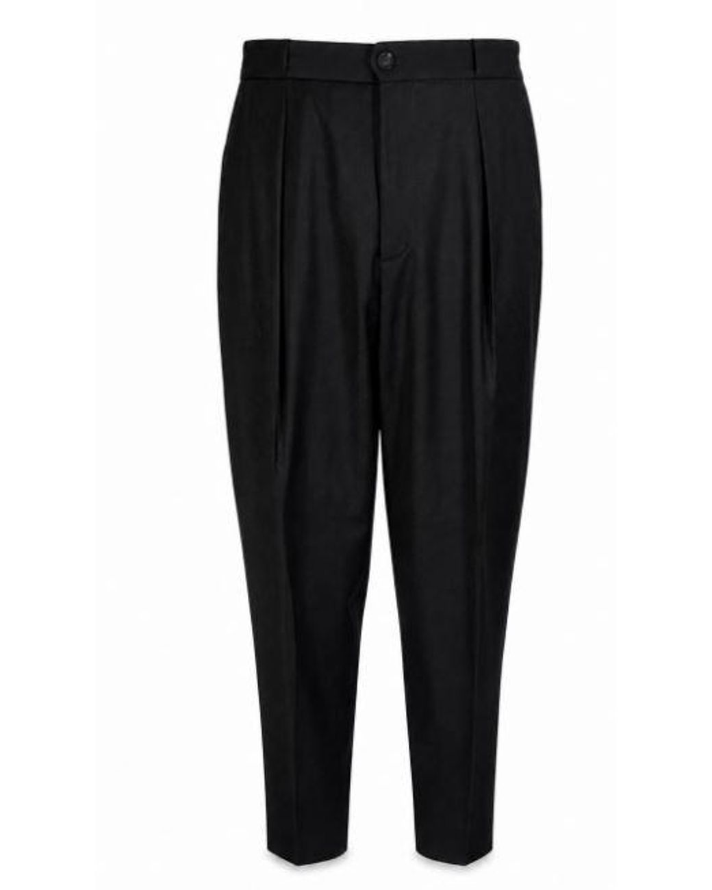 Manuel Ritz Black Wool Elastane Trousers for men