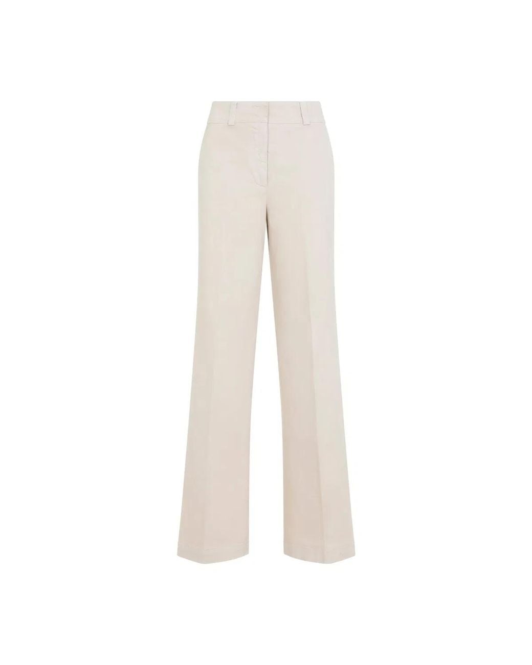Peserico White Wide Leg Cotton Pants