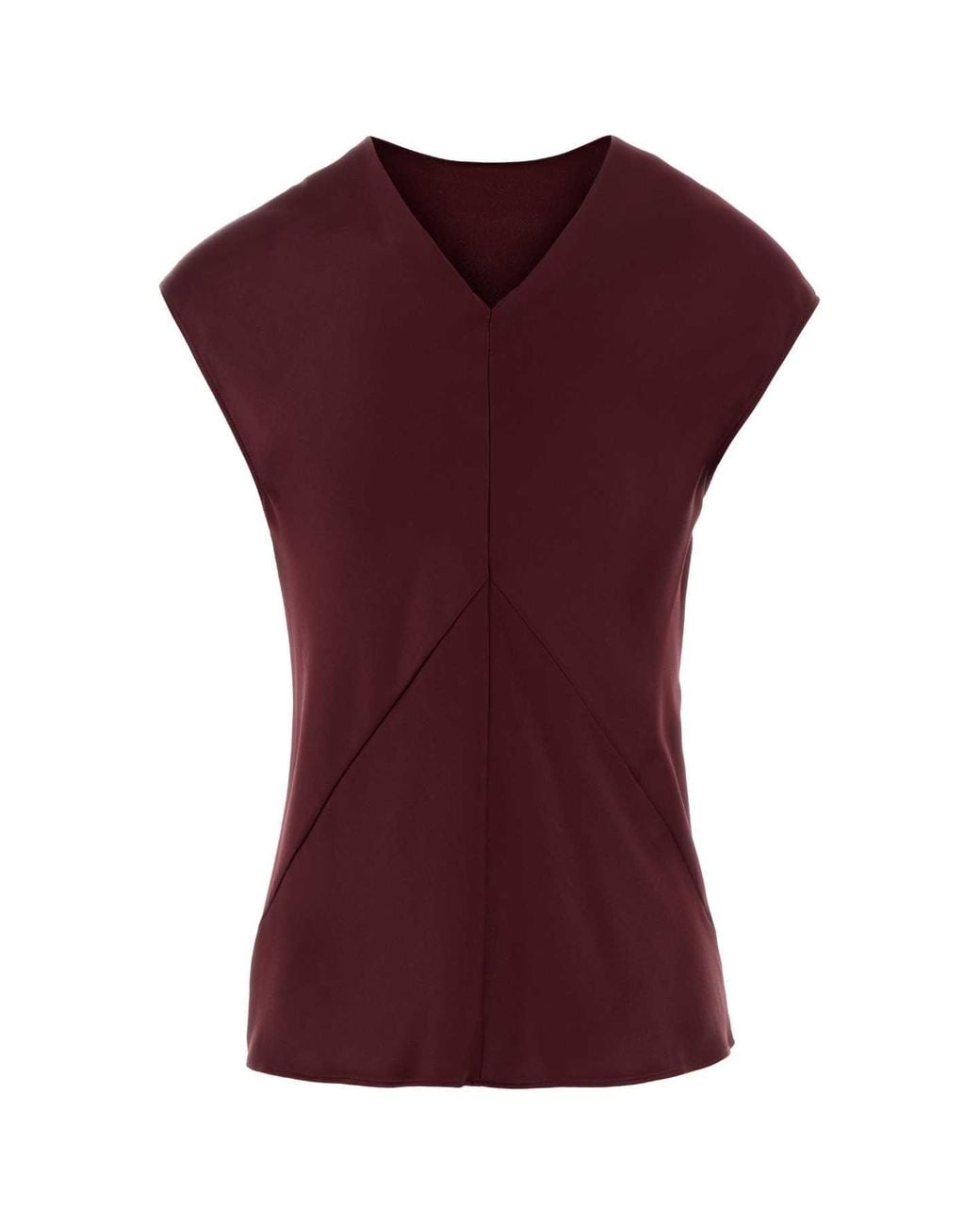 Alberta Ferretti Purple Tyrian Satin Mini Top