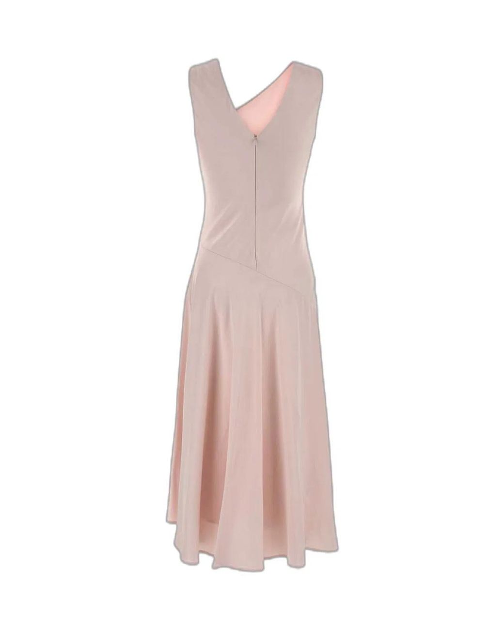 Jil Sander Pink Asymetric Dress With Diagonal Cut