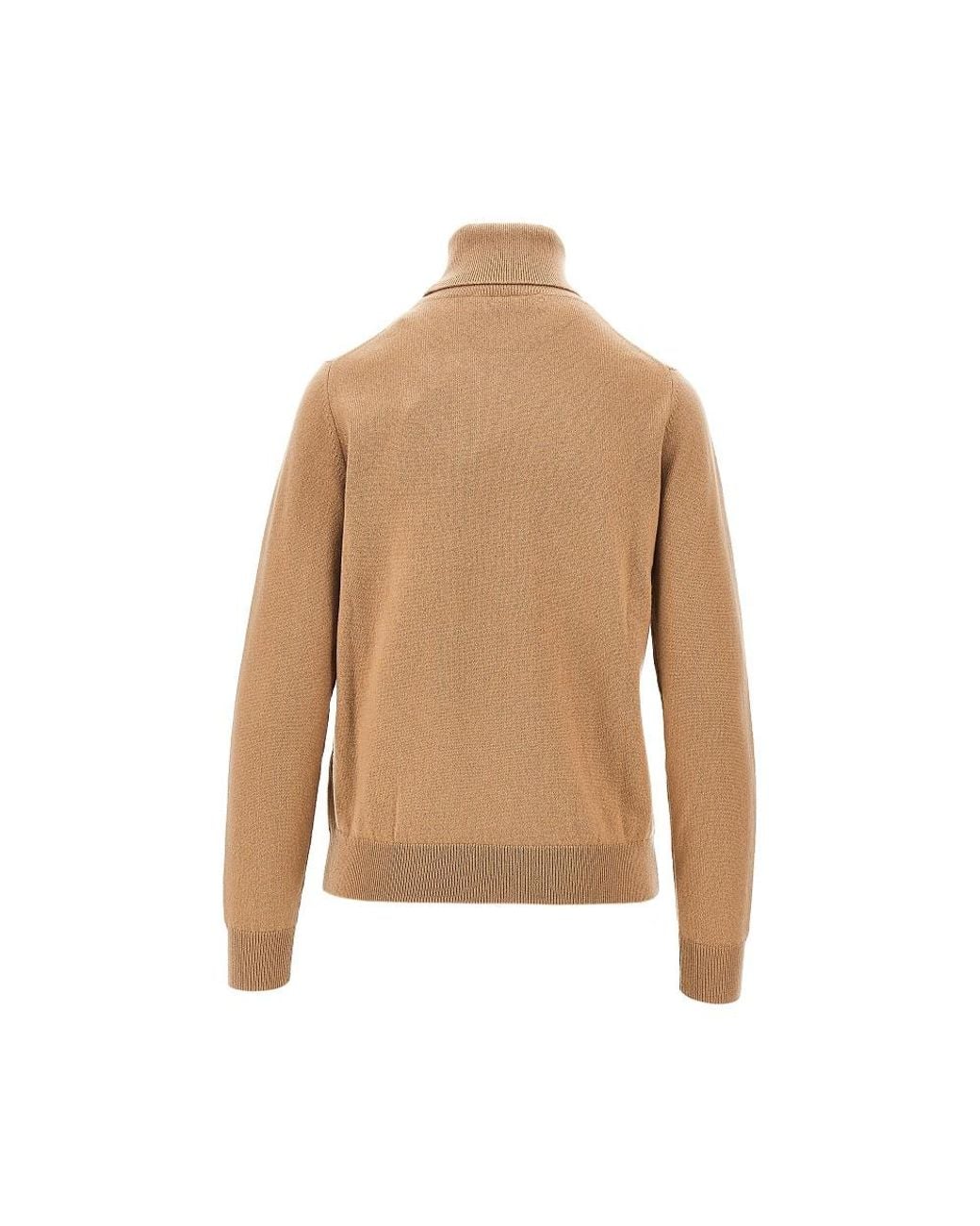 Ballantyne Natural Lozenge Cashmere Turtleneck Sweater