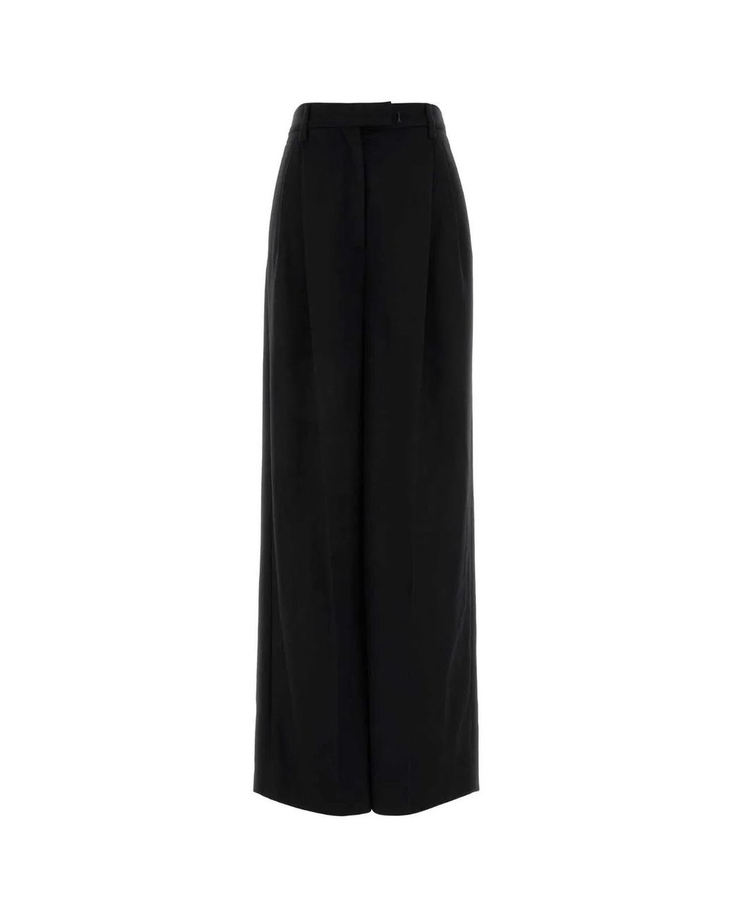 Prada Black Cashmere Wide-Leg Pant