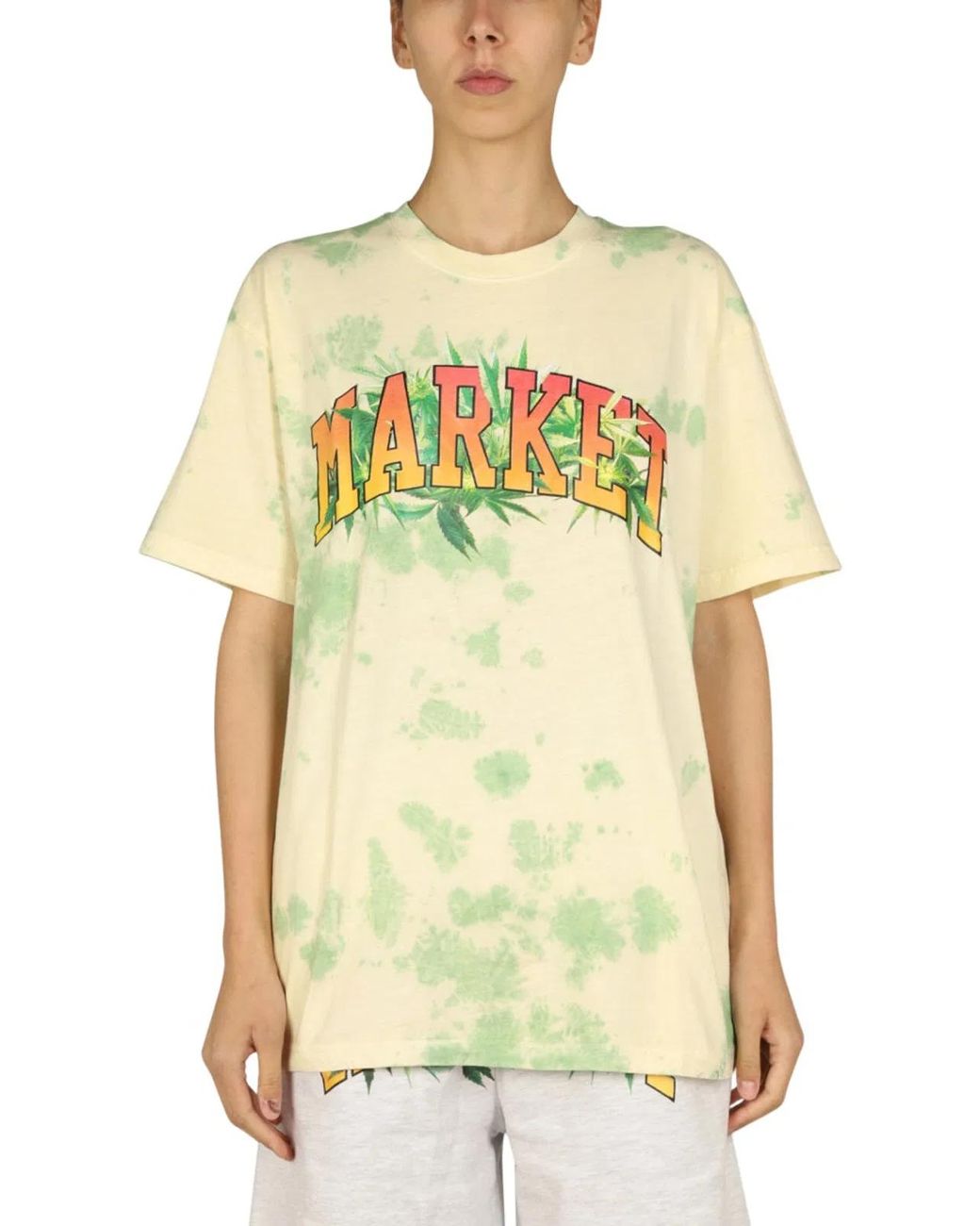 Market Yellow Logo Print T-Shirt