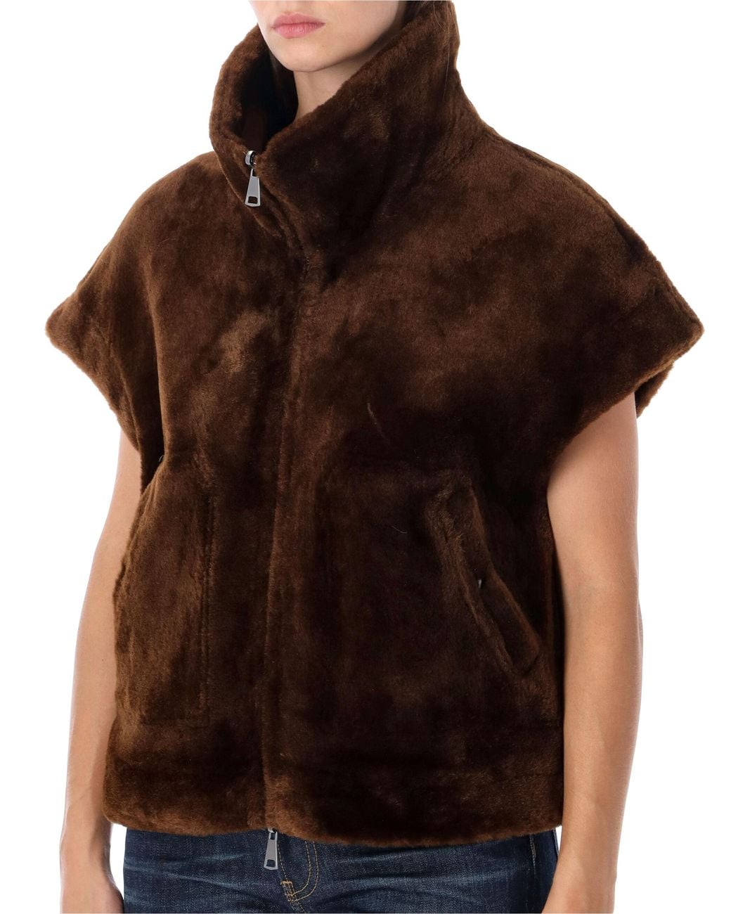 Urbancode Black Vest Faux Fur
