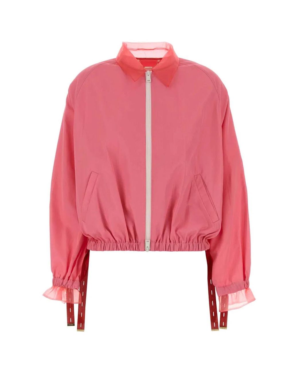 Fendi Pink Light Jacket With Contrasting Collar