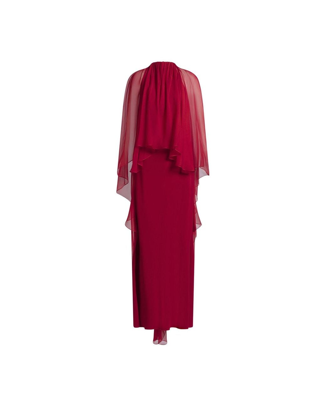 Alberta Ferretti Red Enver Satin Long Dress