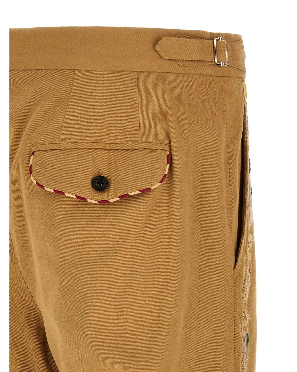 Bode Natural 'Feather Runner' Pants for men