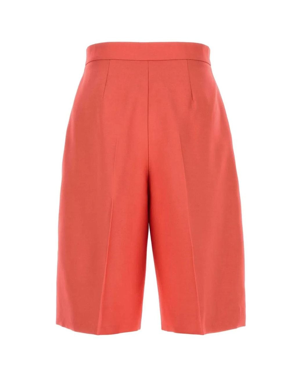 Agnona Red Wide Leg Shorts