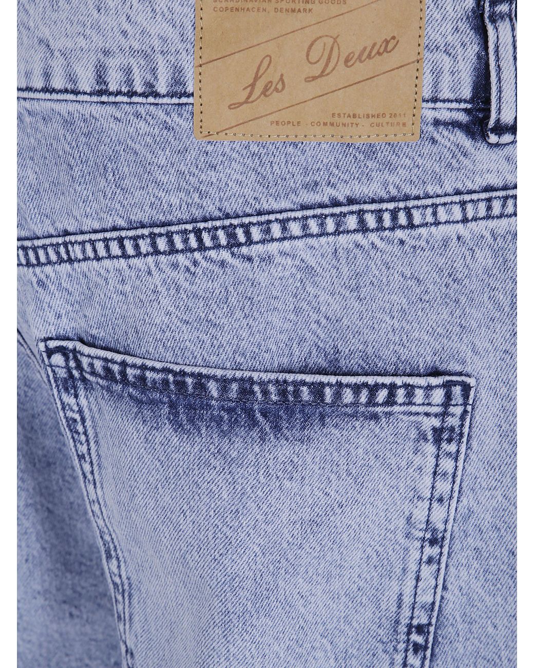 Les Deux Blue Roi Bleached Denim Jeans for men