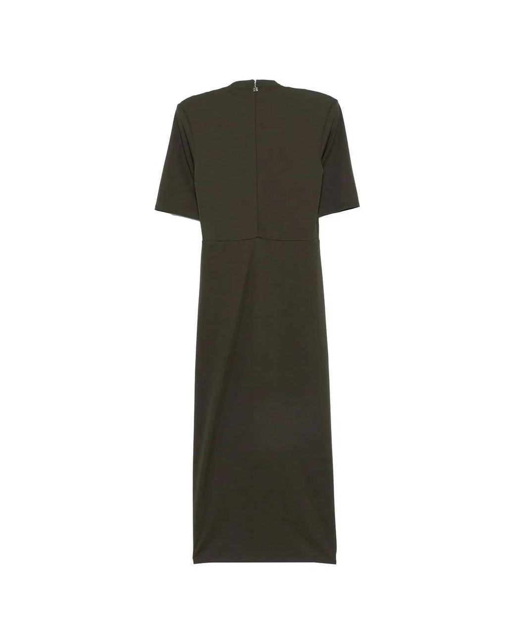 ROTATE BIRGER CHRISTENSEN Green Draped Midi Dress