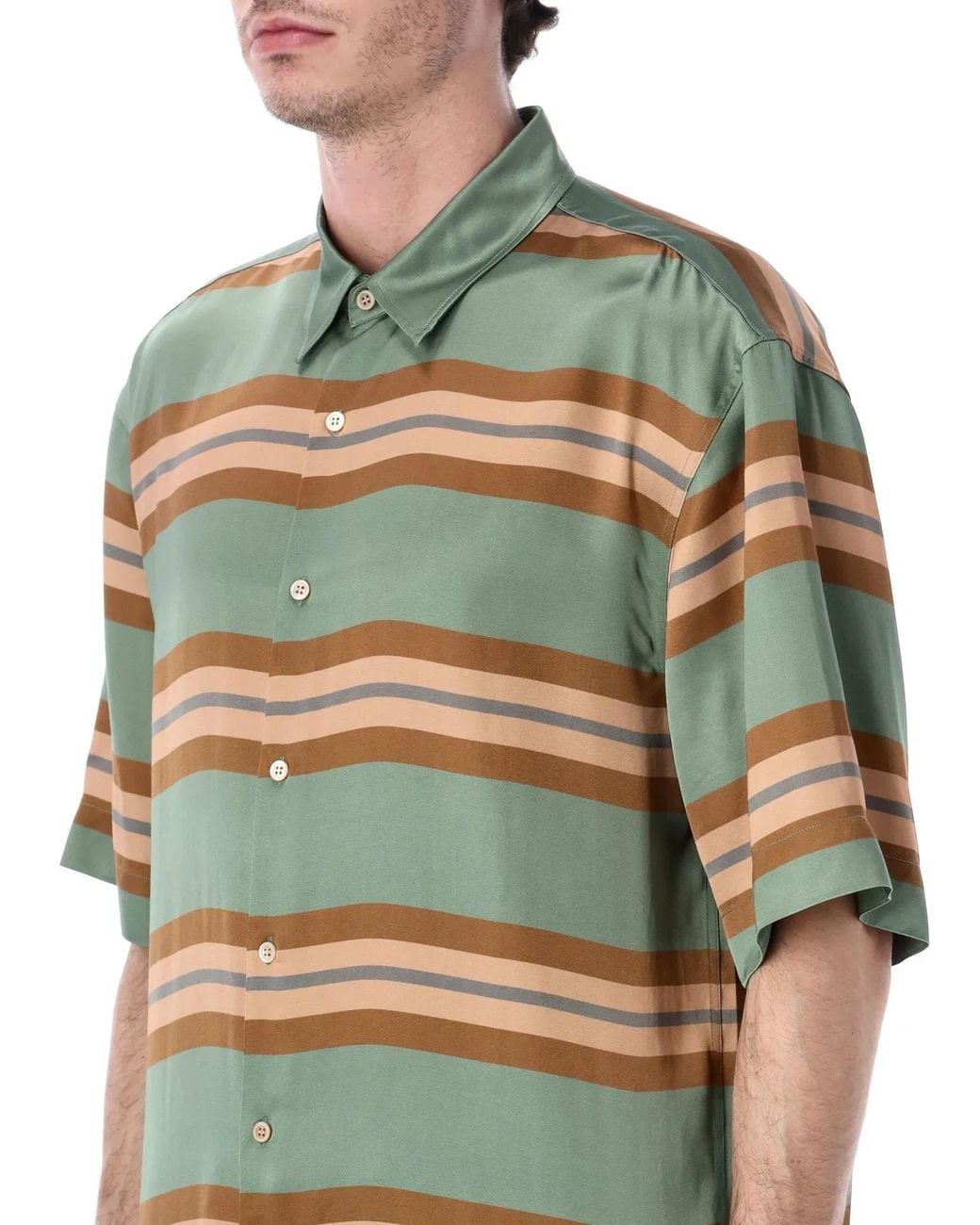 Dries Van Noten Green Cassidye Viscose Shirt for men