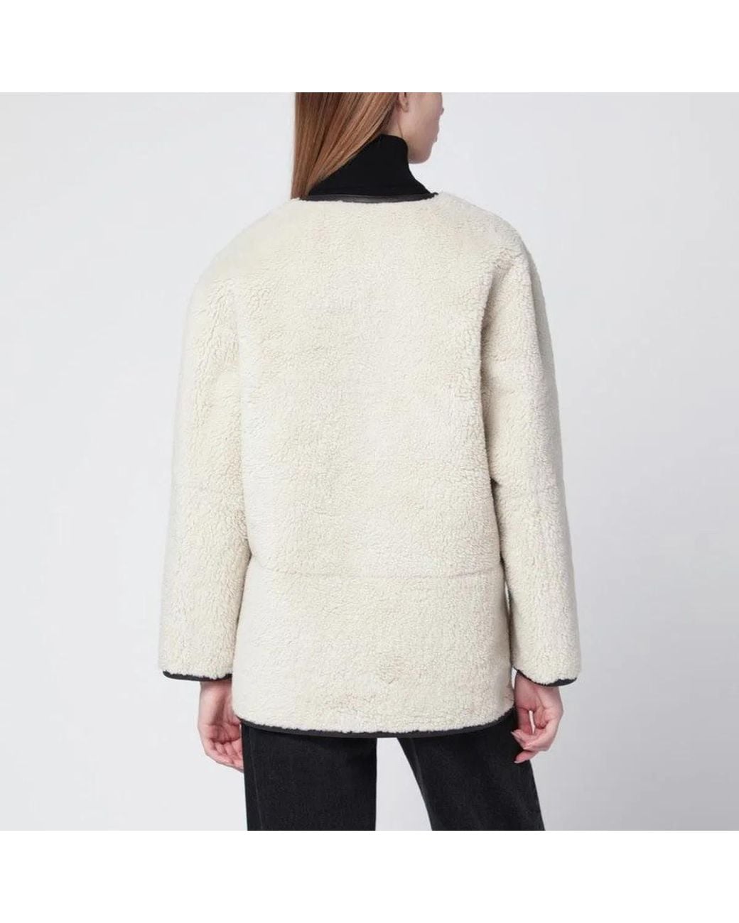 DUNST Natural Cream Shearlingeffect Fabric Jacket