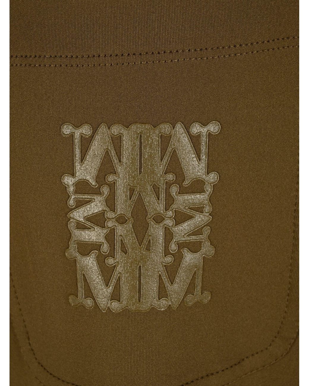 Max Mara Green Logo-Embroidered Drawstring Trousers