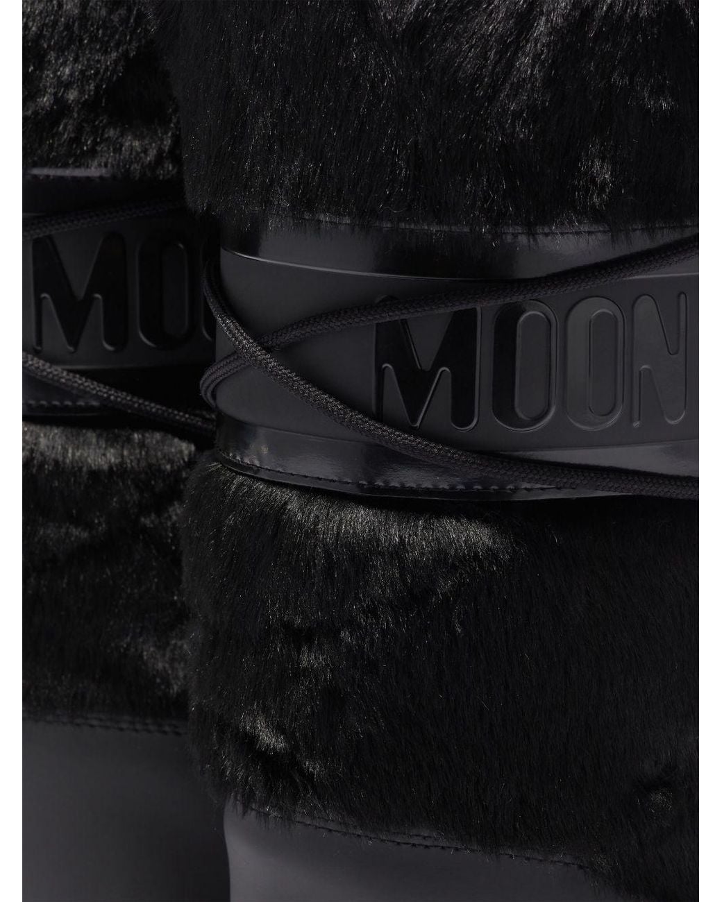 Moon Boot Black Icon High Faux Fur Boots