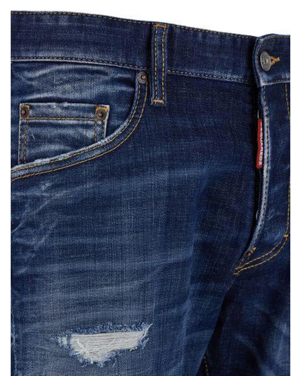 DSquared² Blue Pants 5 Pockets for men