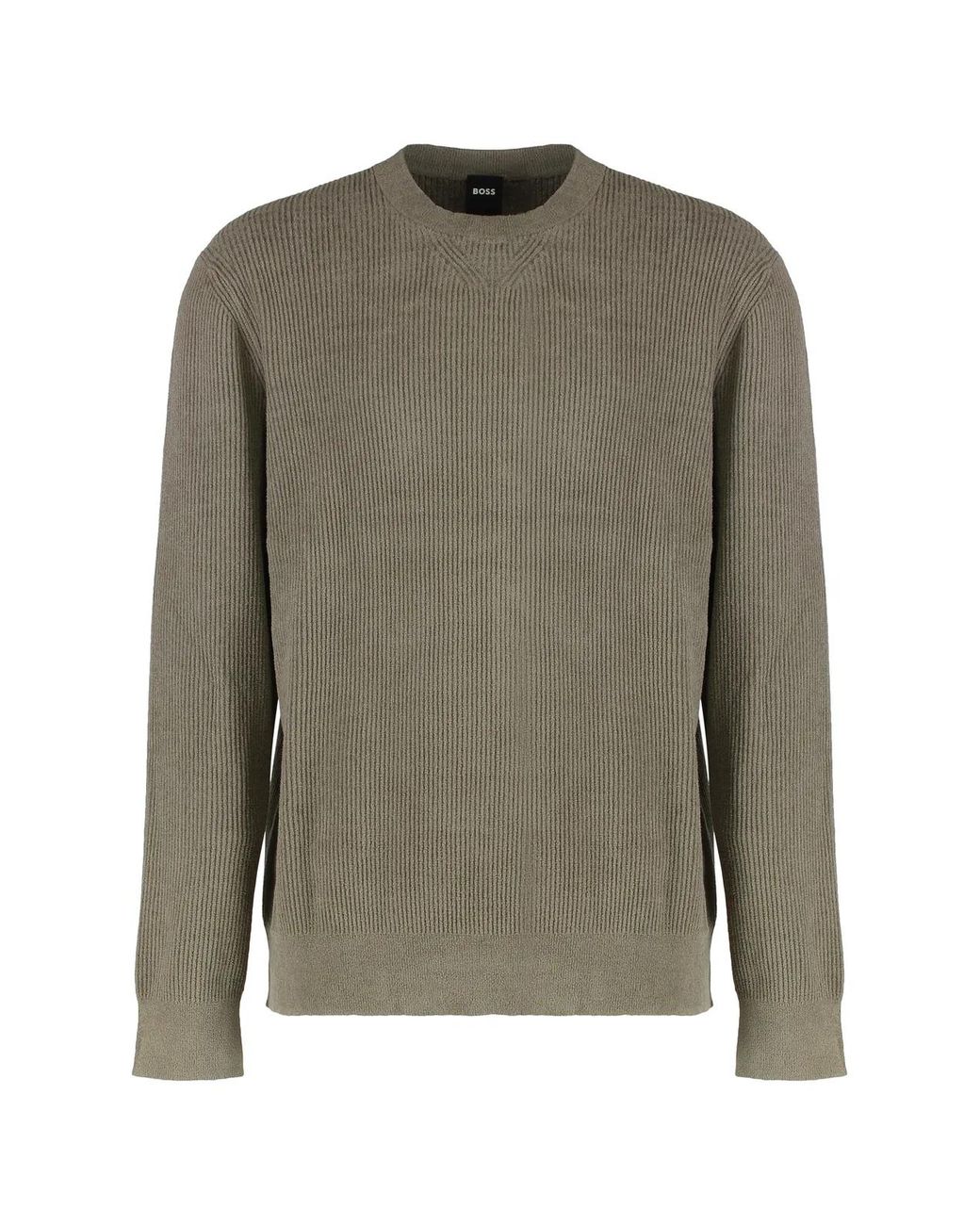 Boss Green Sweater With Velvet Ribbed Effect for men