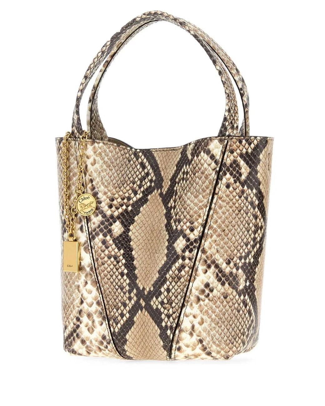Chloé Multicolor Printed Leather Spin Handbag