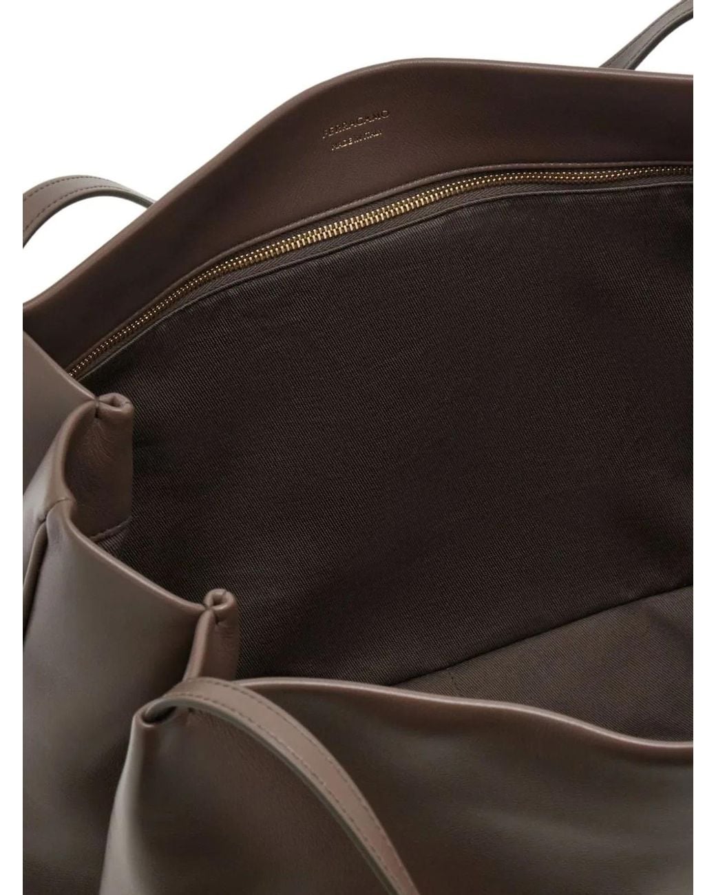 Ferragamo Brown Gancini Leather Tote Bag