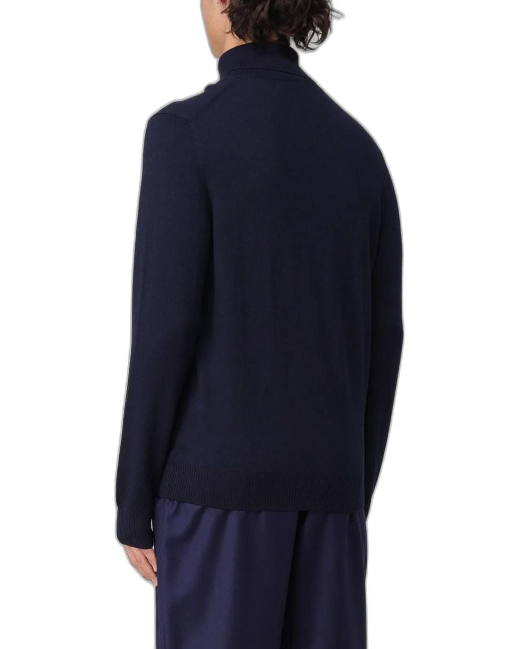 Fay Blue Virgin Wool Sweater for men