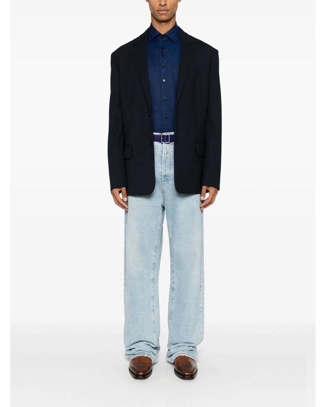 Etro Blue Mrib000199Tj509 Shirt Roma