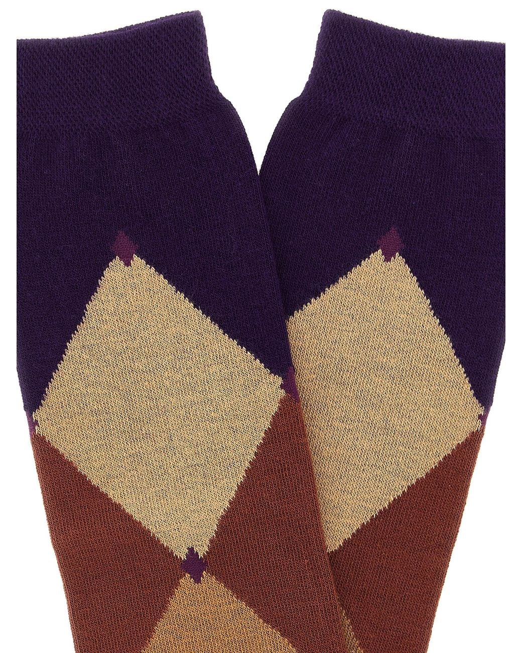 Ballantyne Purple 'Diamond' Socks