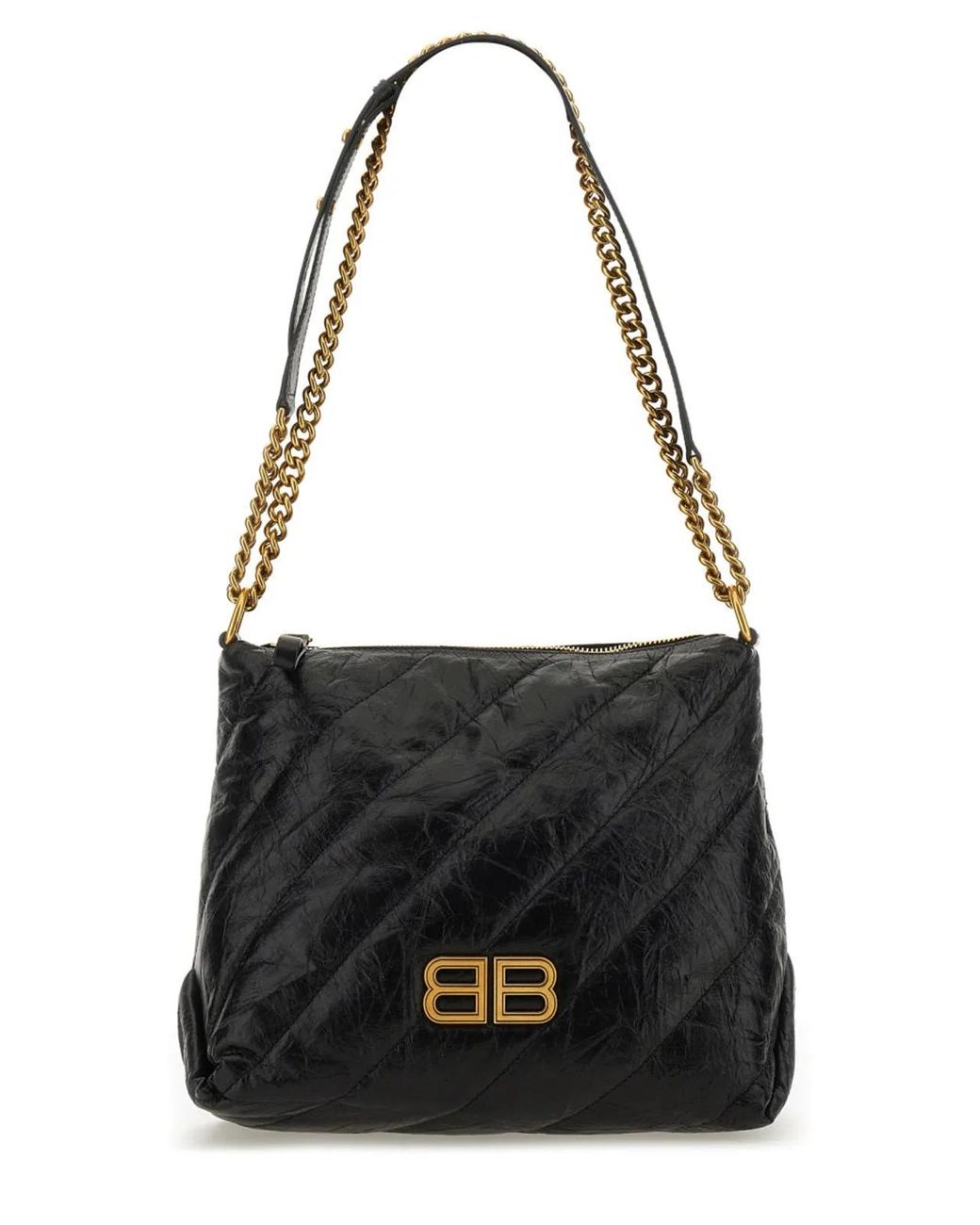Balenciaga Black Crush Hobo S Leather Bag