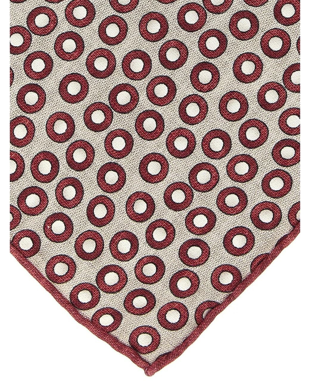 Brunello Cucinelli Red Polka Dot Pocket Clutch Bag for men