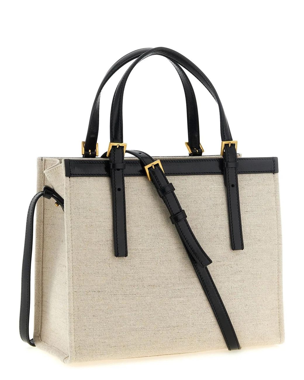 Versace Black Leather Tote Bag
