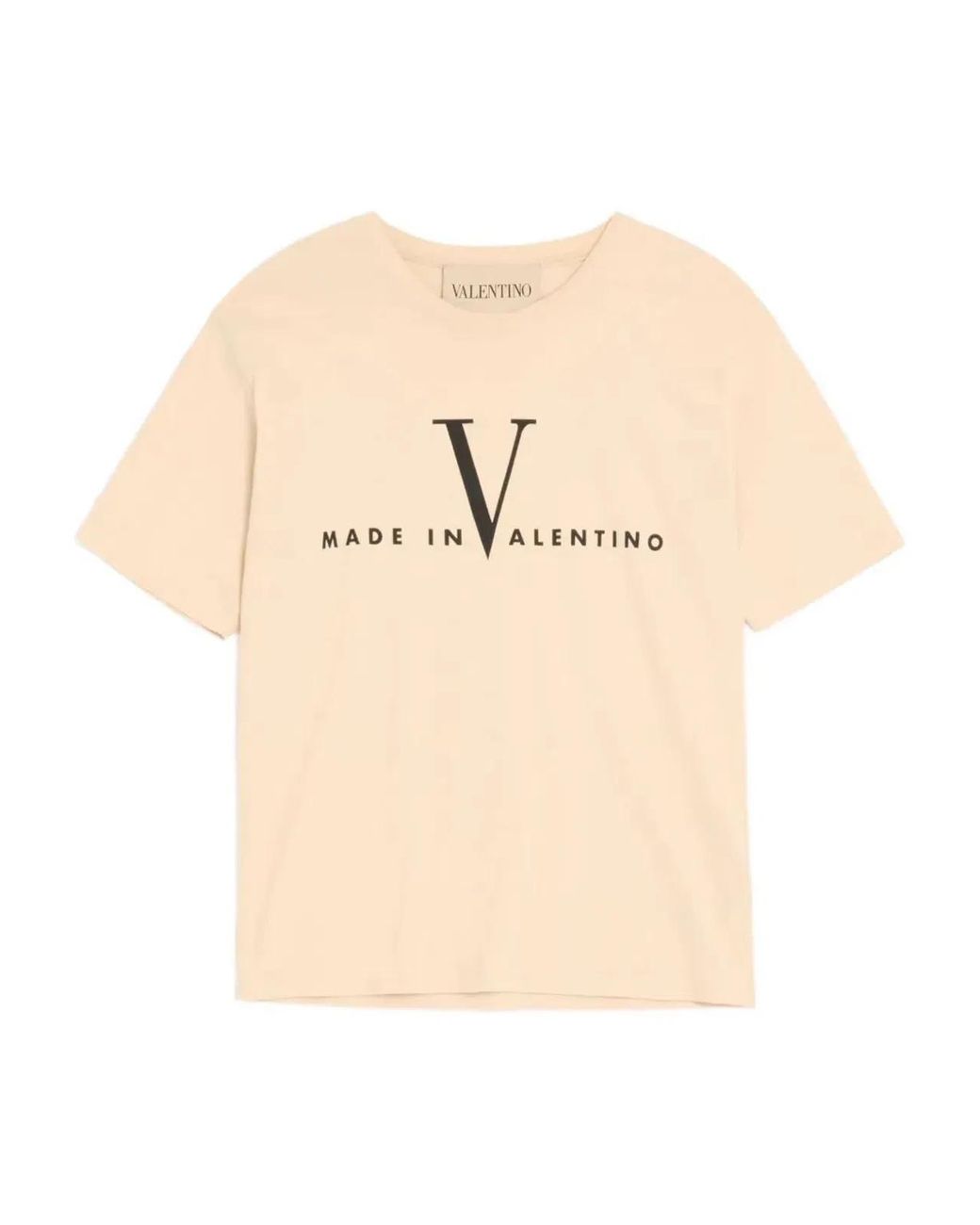 Valentino Natural Nude Neutrals Cotton T-Shirt for men