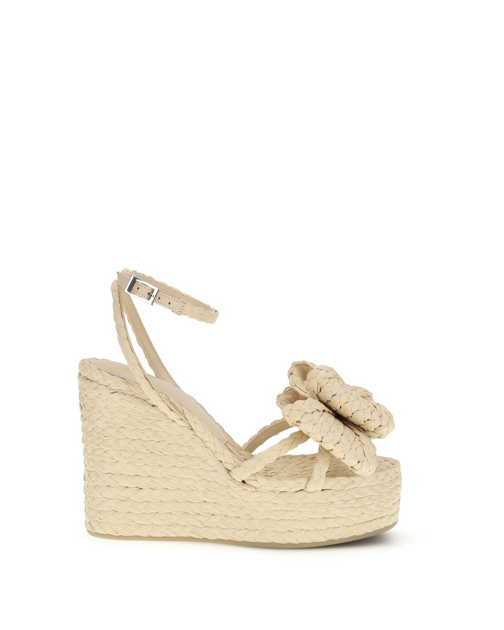 Mach & Mach Natural Le Cadeau Raffia Wedge Sandals