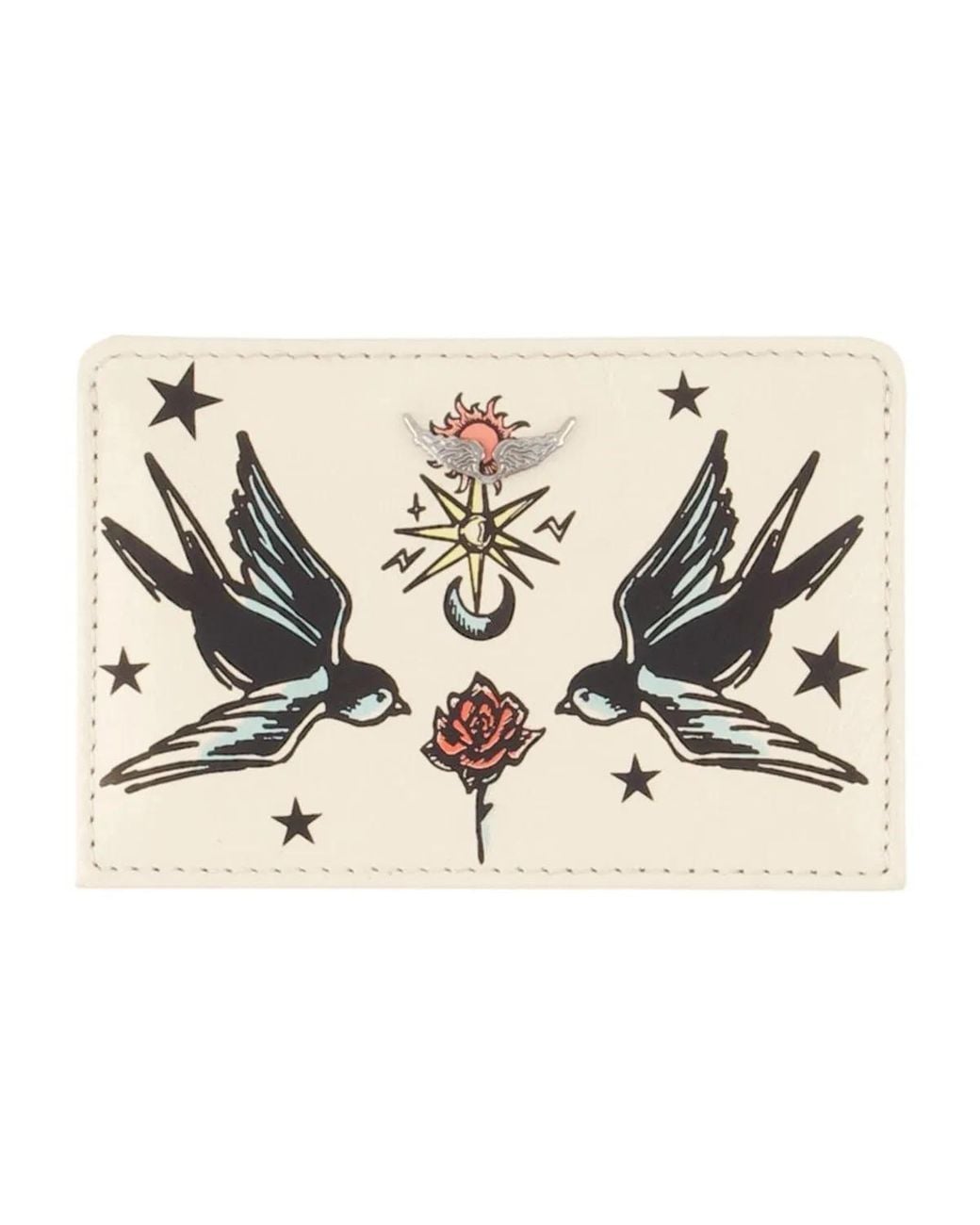 Zadig & Voltaire Natural Zadig&Voltaire Zv Pass Tattoo Card Holder