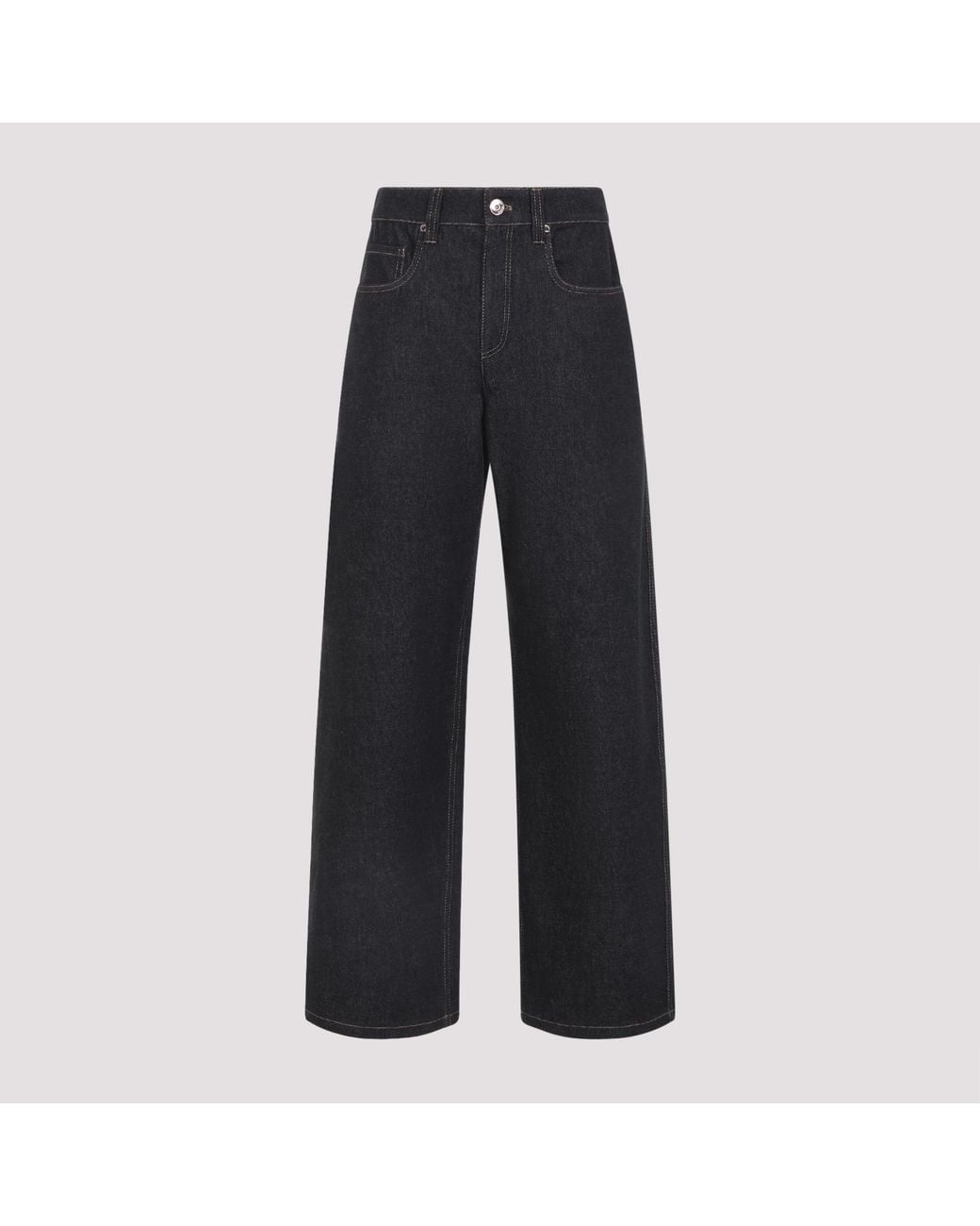 Brunello Cucinelli Blue Cotton Jeans