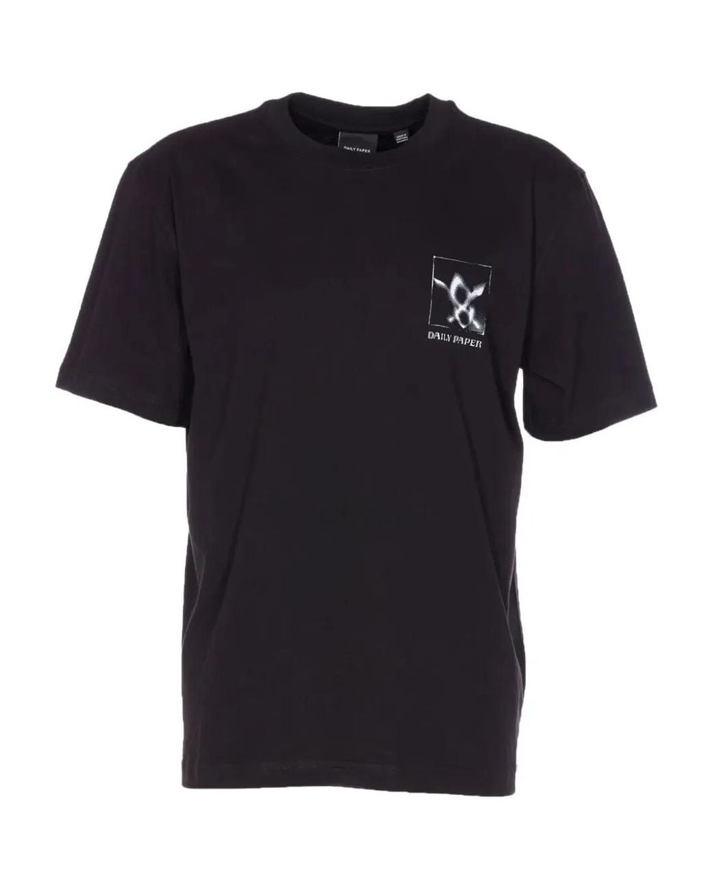 Daily Paper Black "Shadow Grid" Ss T-Shirt for men
