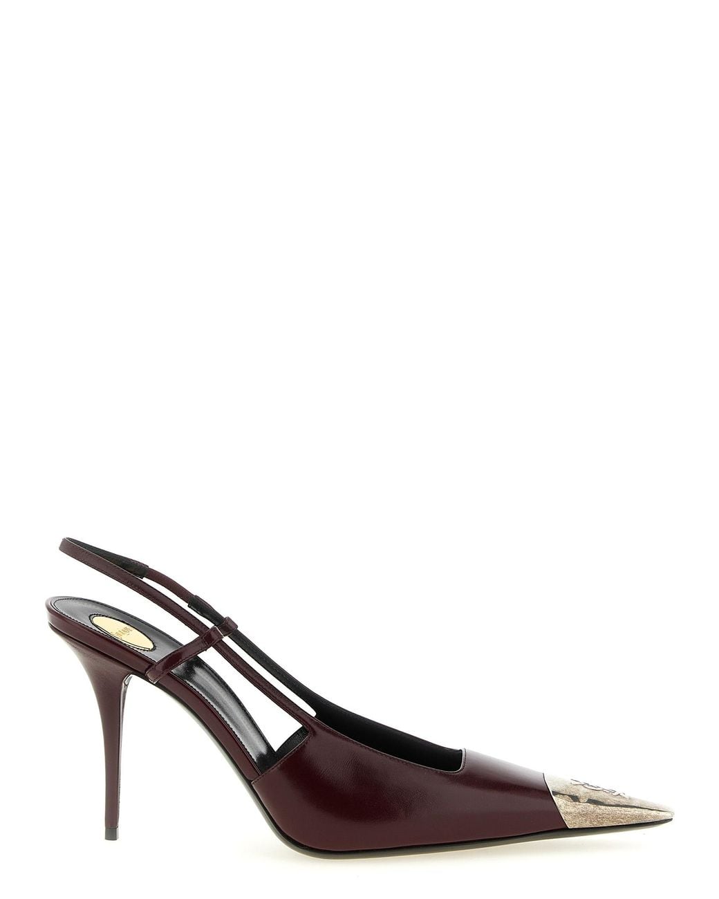 Saint Laurent Brown 'Jeanne' Slingback