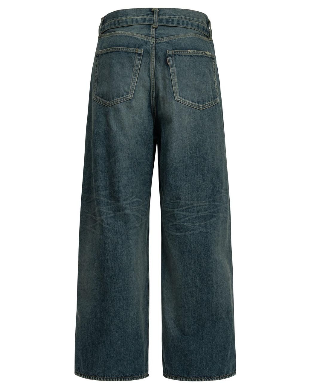 Sacai Blue "Beyondexx" Wide-Leg Jeans for men