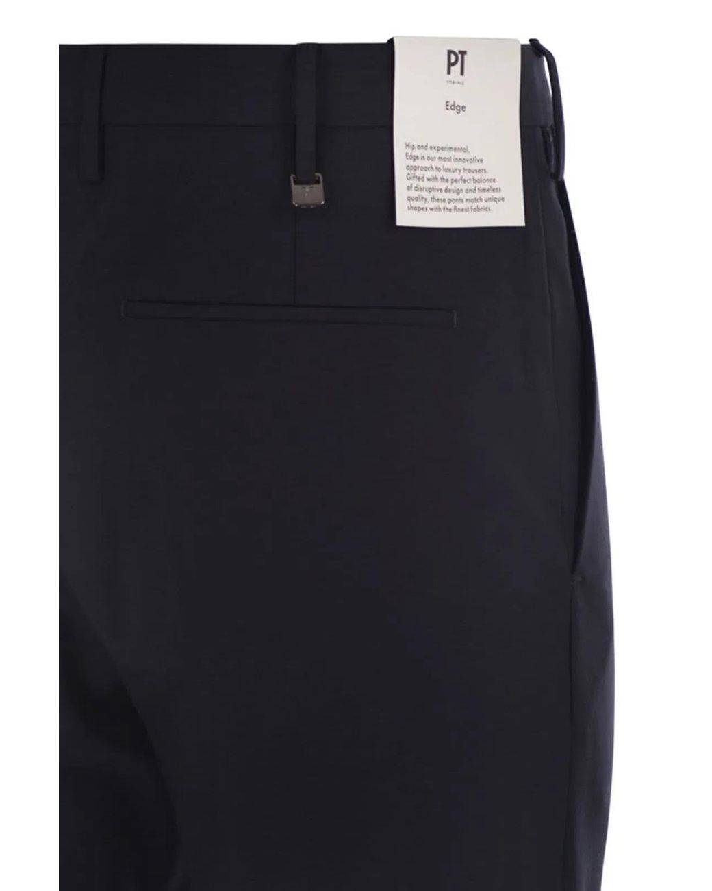 PT01 Blue Dieci Stretch Wool Trousers for men