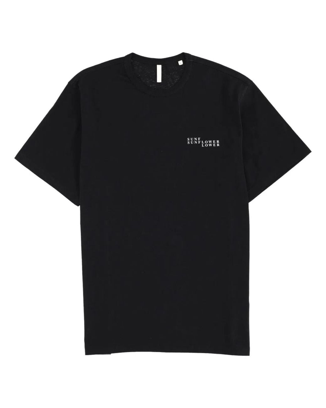 sunflower Black T-Shirt With Logo for men