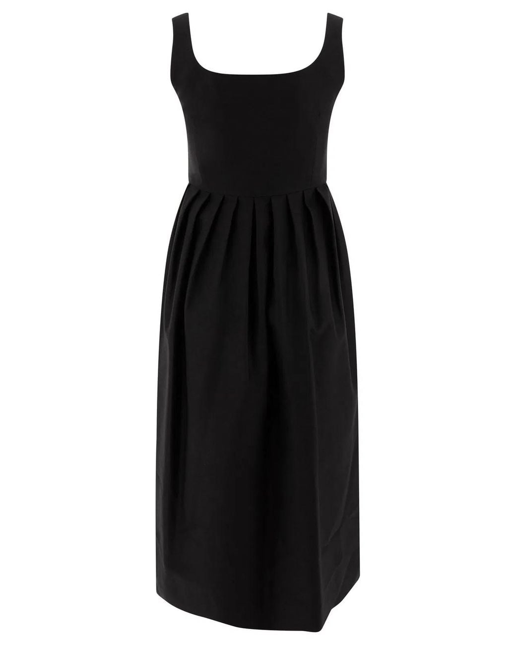 Sandbeige Black Silk Dress