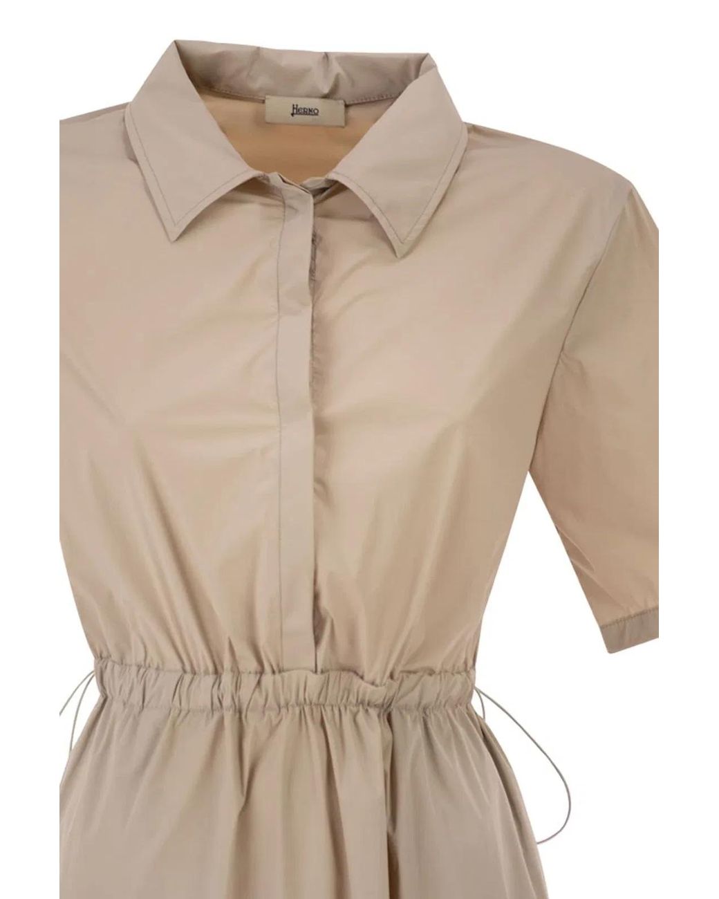 Herno Natural Light Stretch Nylon Dress