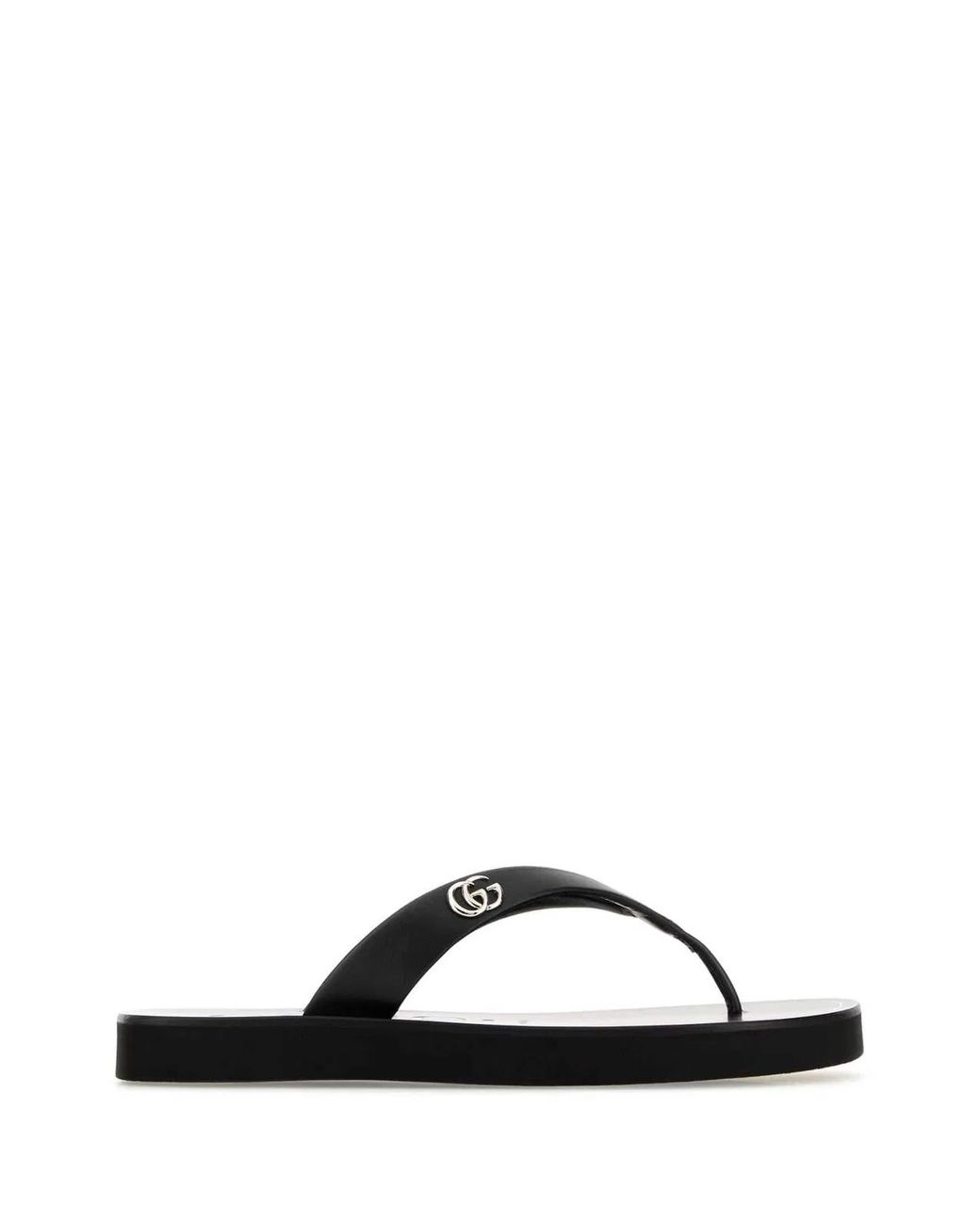 Gucci Black Flip-Flops With Double G