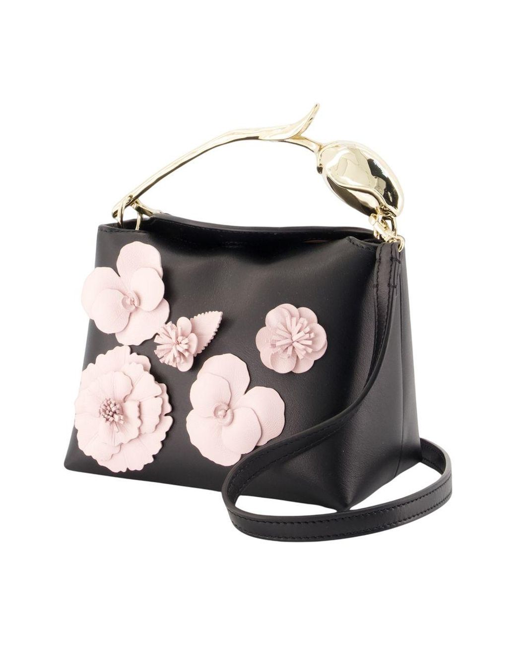 Erdem Black Flower Mini Bloom Handbag