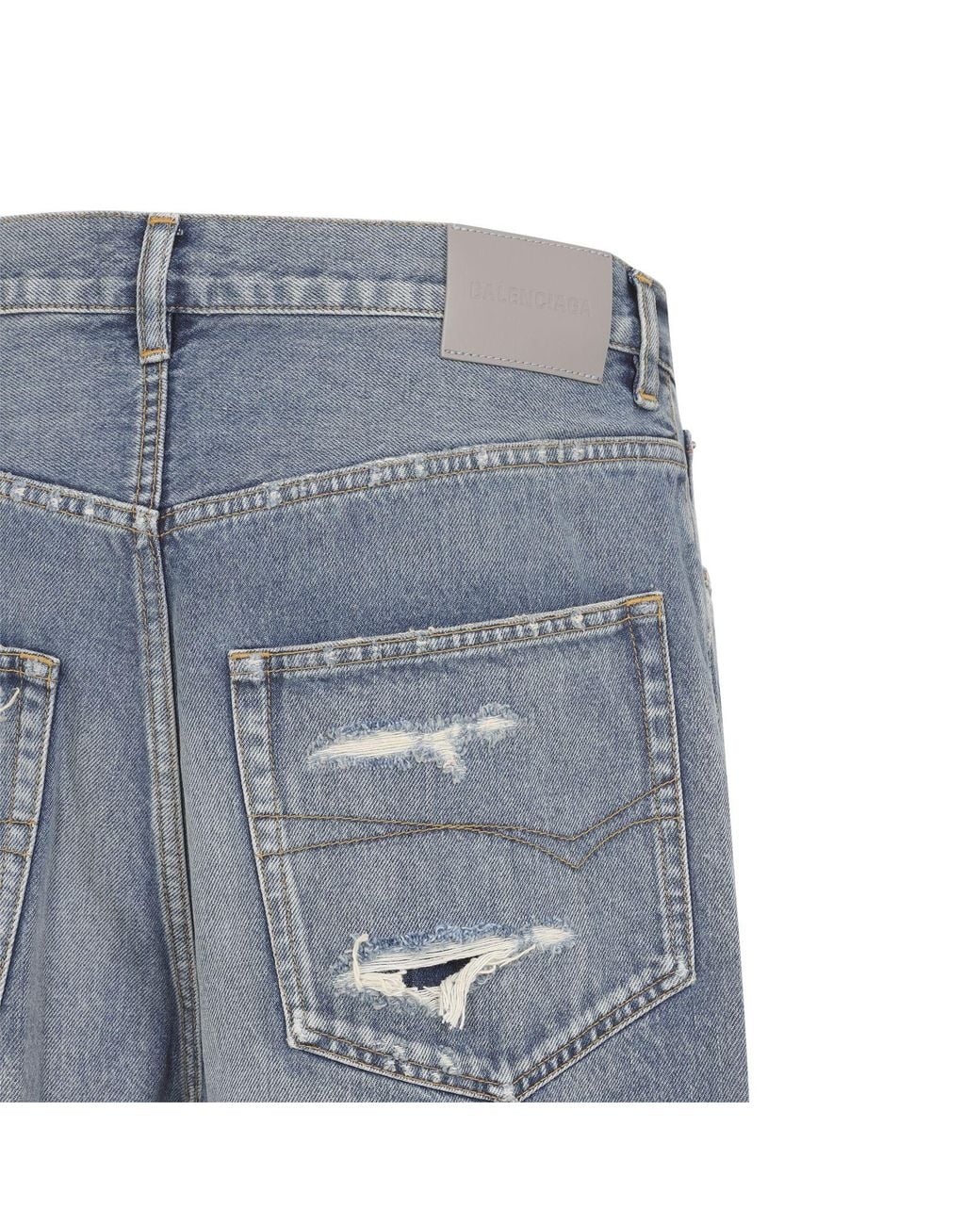 Balenciaga Blue Baggy Fit Jeans for men