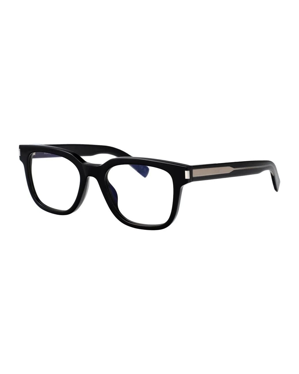 Saint Laurent Black Sl 711 Opt 001 Optical Frames Acetate Transparent Squared for men
