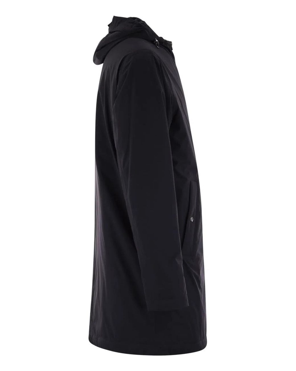 Herno Blue Long Nylon Jacket for men