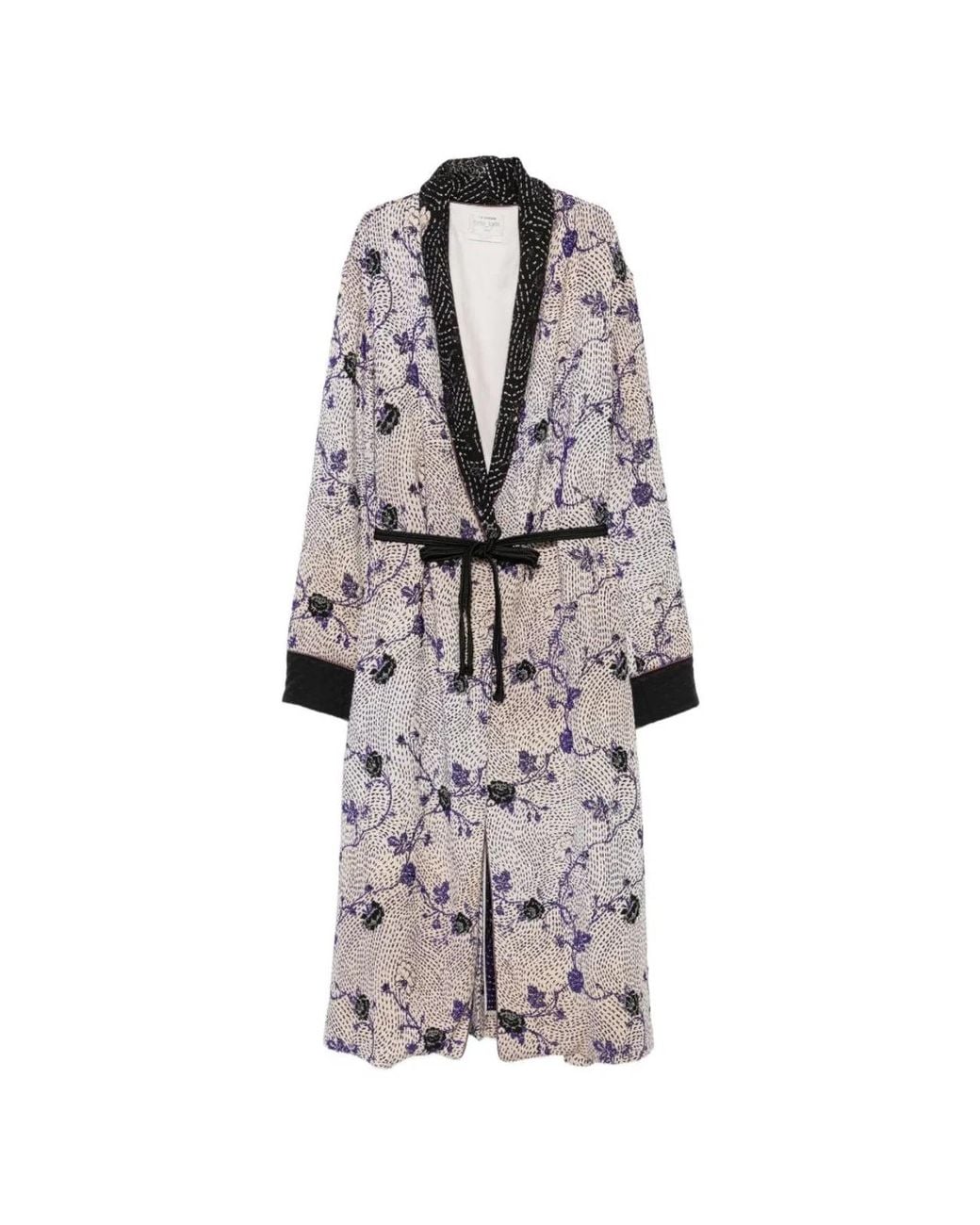 Forte_forte White Cherry Blossom Long Coat