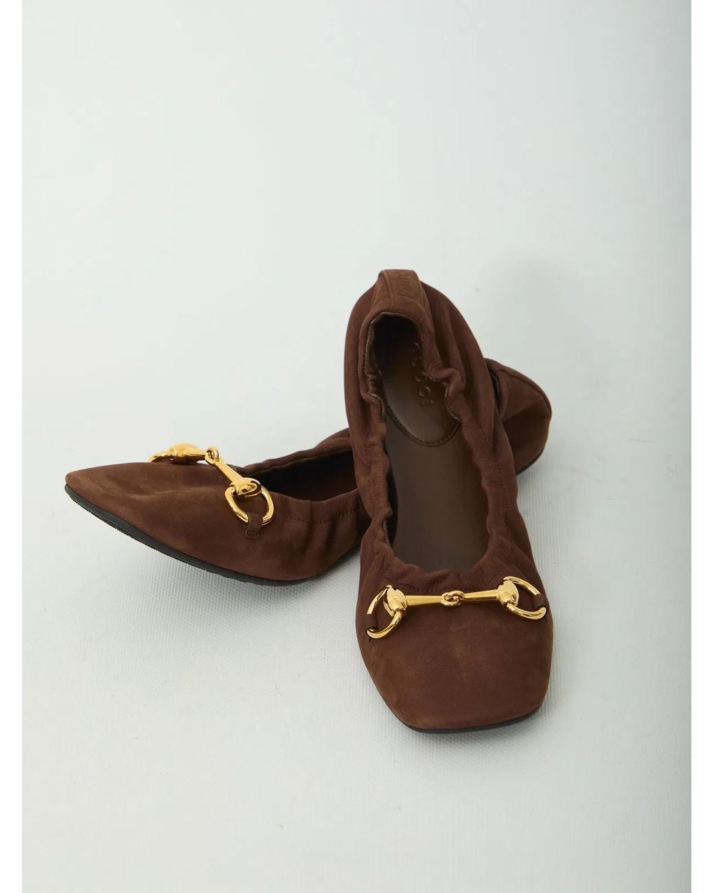 Gucci Brown Prima Ballerina Flat